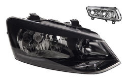 Scheinwerfer Halogen Haupt passend für VW Polo 09 6R 06/09-03/14 H4 Re. + Nebel.