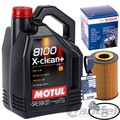 BOSCH ÖLFILTER F026407023+MOTUL 5W30 ÖL für VW TOURAN 1T3 POLO 6R GOLF 6 AUDI A3