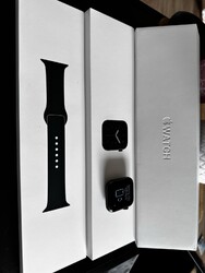Apple Watch Series 6 44mm Space Grau Aluminiumgehäuse mit Schwarz Sportarmband -