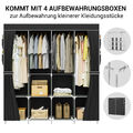Stoffschrank, Kleiderschrank, Faltschrank mit Reißverschluss, Faltbare Garderobe