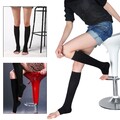 Kompressionsstrümpfe Stützstrümpfe Offene Zehen Kniestrümpfe Stockings 30-40mmHg