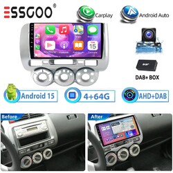 DAB+ 9" Für Honda Fit Jazz II Android 15 Autoradio GPS NAVI WiFi RDS Bluetooth