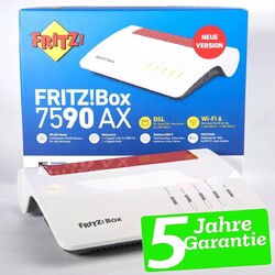 AVM FRITZ!Box 7590 AX V2 WiFi 6 WLAN Router / Dual-Band G3✅Bei uns: 5 Jahre Schutz - Für eine sorgenfreie Nutzung