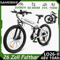 26Zoll 750W Samebike LO26-II Elektrofahrrad Faltbares Mountainbike 10.4AH E-Bike