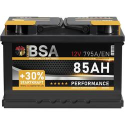 Autobatterie 12V 85Ah +30% Startkraft Starterbatterie Batterie ersetzt 80Ah 74Ah