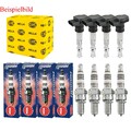 4x HELLA Zündspule +4x NGK Zündkerze Iridium IX für Nissan Almera II Hatchback