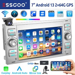 Für Ford Focus Transit Kuga Mondeo DAB+ Autoradio 64G Android 14 Carplay GPS KAM
