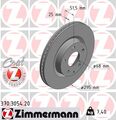 2x ZIMMERMANN Bremsscheibe COAT Z 370.3054.20 für MAZDA CX DK BM BN SKYACTIV AWD