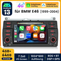 CD DVD 4+64G Carplay Android 13 Autoradio Für BMW 3er E46 GPS Nav WIFI DAB+ SWC 