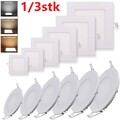 1/3x LED Einbaustrahler Ultraslim Panel Einbauleuchte Einbauspot Rund Eckig 230V