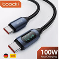 Toocki Usb C zu Usb C Kabel 100W mit Anzeige Pd Schnell Ladegerät USBC