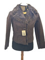 B4  Elements / Damen Jacke  / Wildlederimitat / Innenfutter aus Kunstfell