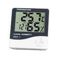 Mini Digital Thermometer Hygrometer Clock Indoor Room Temperature Humidity Gauge