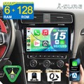 DAB+ 6+128G Android 15 AutoRadio Carplay GPS Nav Kam Für VW Golf 7 MK7 2012-2017