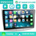 10 Zoll Android 14 2+64G Autoradio Carplay GPS NAV RDS BT FM Für VW Passat B7 CC