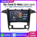 Carplay Auoto Für Ford S-Max WA6 2006-2015 Android 13 Autoradio GPS Nav WIFI SWC