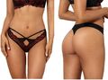 AXAMI STRING SCHWARZ SPITZE RIEMCHEN rot  panty slip V-10028 clubwear 