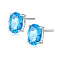 BENIAMINO Damen Ohrringe Ohrstecker 925er Sterling Silber Blau Topas 1,8 ct OVP