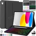 Hülle für iPad Air 5 4th 10.9/Air Pro 11'' 2018-2024 QWERTZ Bluetooth Tastatur