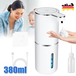 380ml Seifenspender mit Sensor, Automatischer Seifenspender, USB Wiederaufladbar