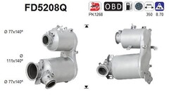 AS DPF Rußpartikelfilter Dieselpartikelfilter FD5208Q Siliziumcarbid für VW GOLF