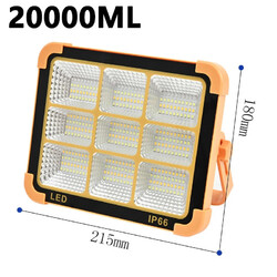2000W LED Arbeitsleuchte Akku Aufladbar Werkstattlampe Baustrahler Flutlicht DHL