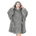 Hoodie Decke Sweatshirt Oversized Flauschige Kuscheldecke Pullover mit Kapuze