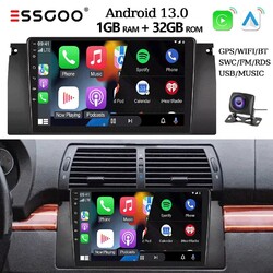 1+32G KAM Für BMW 5er E39 X5 E53 M5 Android 14 Autoradio Carplay GPS NAVI USB BT