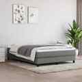 Boxspringbett Dunkelgrau 140x200 cm Stoff