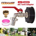 IBC mit Auslaufhahn 3/4" S60x6 Adapter Zubehör Tank Kappe Wasserhahn Container~