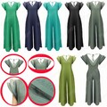 Neu Damen Frauen V-Ausschnitt ausgestellt Puffärmel Overall All-in-One Playsuit Kleid