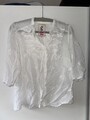 Johnny Was Super Süße Weiße Transparente Bluse Gr. L Mit Rüschen U. Stickerei