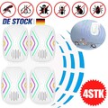 4stk Ultraschall Mäusevertreiber Anti Mäuse Ratten Schutz Mäuse Schreck Abwehr~