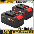 8,0Ah 5,5Ah Ersatzakku Für Einhell Akku 18V Power X-Change PXC Li-Ion LED 3-LED