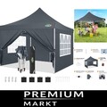 Faltpavillon 3x3  Stabil Winterfest UV Schutz Partyzelt mit 4 Seiten Wänden