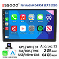 9" Autoradio 64G Carplay Android 13 Für Audi A4 8E 8D B6 B7 KAM+ GPS NAVI FM RDS