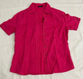 Jake*s Damen Leinenhemd Kurzarm in Pink, Größe M