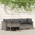 JUNZAI 4-TLG. Garten--Set mit Kissen, Gartenlounge, Balkon Möbel, G9S0