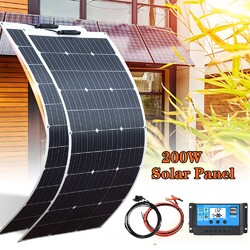 200W Solarpanel Solarzellen-Sets Flexibel Mono PV Modul 20A Controller Off Grid