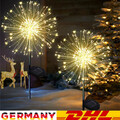 2/4x 150LED Solar Feuerwerk Licht Solarlampe außen Garten Deko Leuchte Stecker