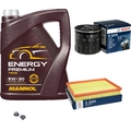 BOSCH Inspektionpaket 5 L MANNOL Energy Premium 5W-30 für Opel Astra H 1.6 1.8