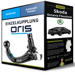 Abnehmbare Anhängerkupplung für SKODA Octavia Fliessheck 12-20 III Typ 5E3 OrisMontage zum Festpreis:ab 449,- Euro gleich mitbestellen
