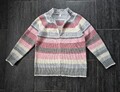 Tolle Strickjacke Jacke Gr. 40/42 Grau Weiß Rosa