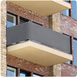 Balkonsichtschutz 600x 90 cm PES Blickdicht Balkonbespannung Sonnenschutz