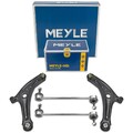 2x MEYLE Querlenker + Traggelenk + HD Koppelstange für FORD FIESTA VII MK7 vorne