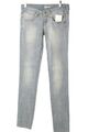 PHARD Skinny Jeans Damen Gr. DE 32 himmelblau-wollweiß Used-Optik
