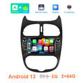 Für PEUGEOT 206 2001-2016 Carplay Android 13 7" Autoradio GPS Navi WIFI BT 2+64G