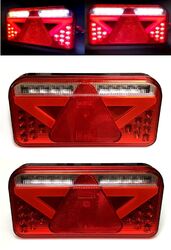 2x LED Rückleuchte 12V 24V Anhängerbeleuchtung Trailer Rücklicht Anhänger E9 SET