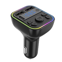 Bluetooth 5.0 Car Wireless FM Transmitter MP3-Player 2 Radio USB E1R8