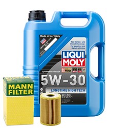 Motoröl 5W30 LIQUI MOLY Longtime High Tech 5L +MANN Ölfilter